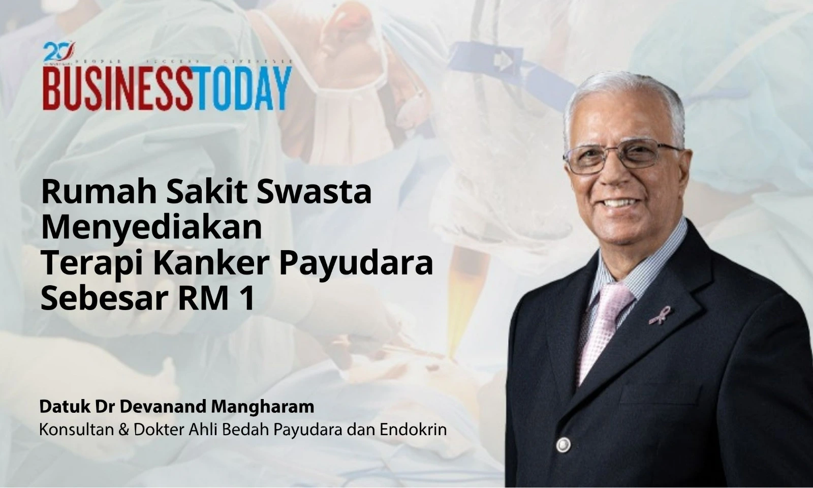 Rumah Sakit Swasta Menyediakan Terapi Kanker Payudara Sebesar RM1