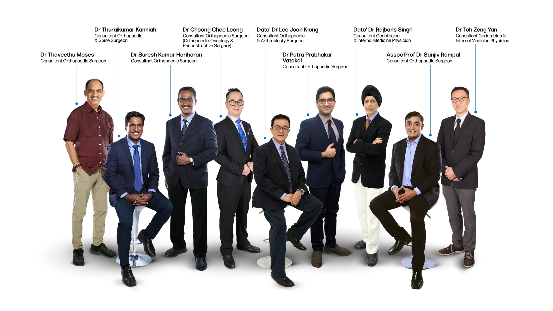 Orthogeriatric Team 2025, Beacon Hospital, Dr Thaveethu Moses, Dr Thuraikumar Kanniah, Dr Suresh Kumar Harharan, Dr Choong Chee Leong, Dato' Dr Lee Joon Kiong, Dr Putra Prabhakar Vatakal, Dato' Dr Rajbans Singh, Associate Prof Dr Sanjiv Rampal, Dr Toh Zeng Yang